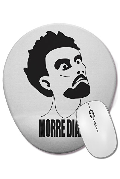 BASKI DÜNYASI Mouse Pad oval Morre Diabo 02 cu suport pentru încheietura mâinii