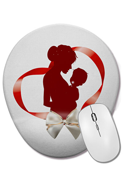 BASKI DÜNYASI Cadou pentru Ziua Mamei 016 Mouse Pad oval cu suport pentru înc...