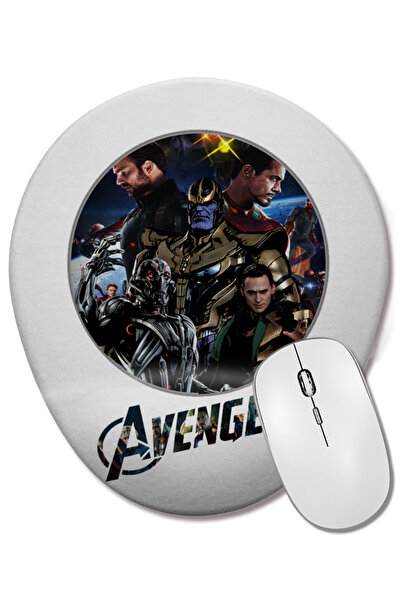 BASKI DÜNYASI Mouse Pad oval Avengers cu suport pentru încheietura mâinii