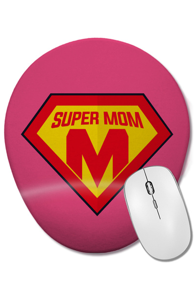 BASKI DÜNYASI Superhero Super Mom Superanne Mouse Pad oval cu suport pentru î...