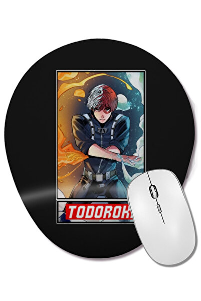 BASKI DÜNYASI Mouse Pad oval Todoroki Fanart cu suport pentru încheietura mâinii
