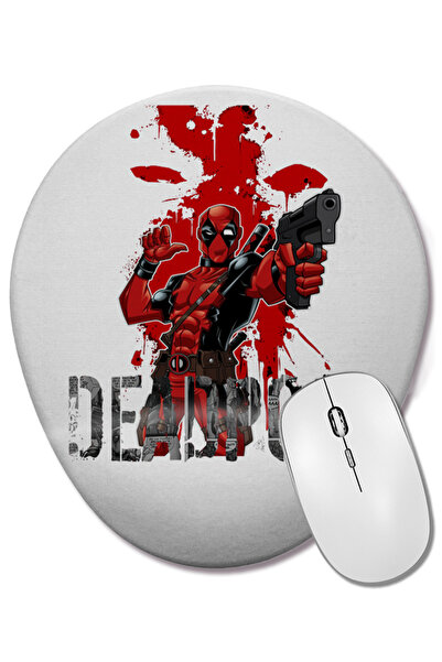 BASKI DÜNYASI Deadpool (2) Mouse Pad oval cu suport pentru încheietura mâinii
