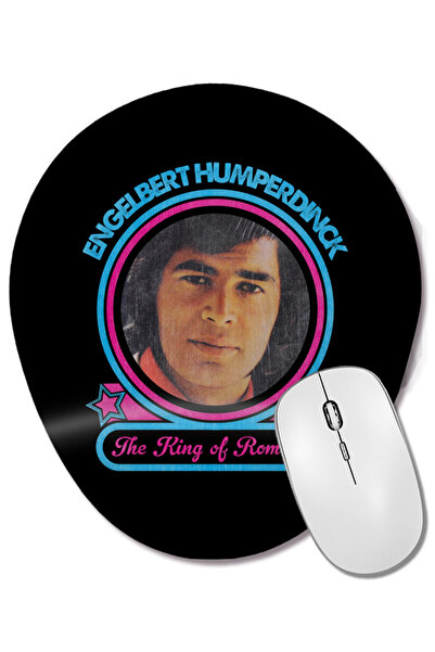 BASKI DÜNYASI Englebert Humperdinck Regele Romantismului Mouse Pad oval cu su...