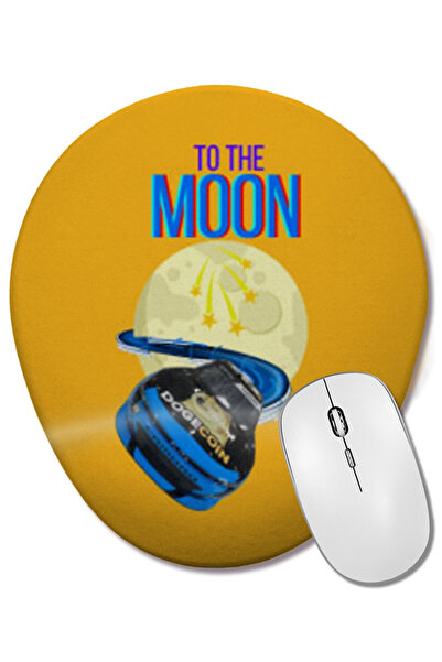 BASKI DÜNYASI DOGECAR TO THE MOON Dogecoin Kripto Logo Merch Ovalna Podloga z...