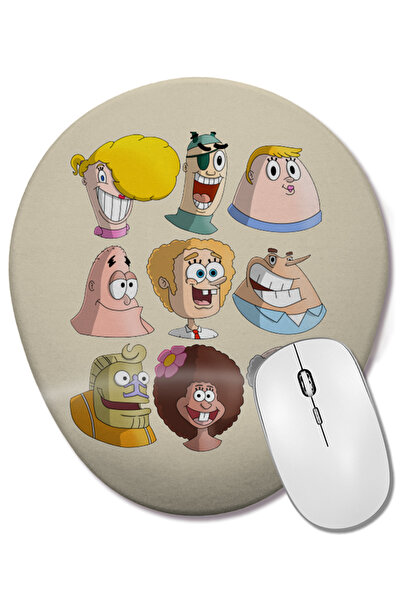 BASKI DÜNYASI Cartoon Kids Human Spongebob Characters Spongebob 01 Οβάλ ποντί...