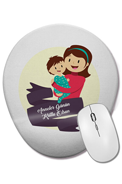 BASKI DÜNYASI Cadou pentru Ziua Mamei 07 Mouse Pad oval cu suport pentru înch...
