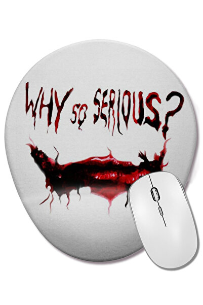 BASKI DÜNYASI De ce atât de serios? Mouse Pad oval cu suport pentru încheietu...