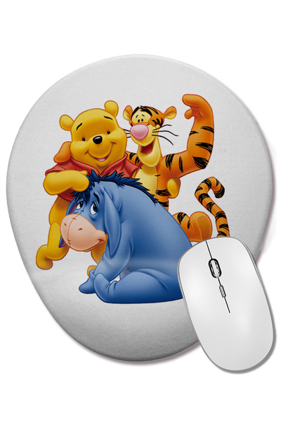 BASKI DÜNYASI Winnie The Pooh Eeyore 010 Mouse Pad Oval cu Suport pentru Înch...