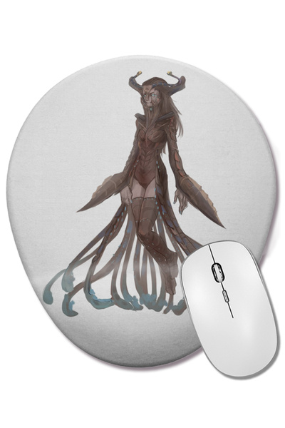 BASKI DÜNYASI Mouse Pad oval Queen Leviathan Subnautica cu suport pentru încheietura mâinii