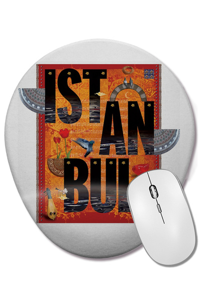 BASKI DÜNYASI Mouse Pad oval Ip Man cu suport pentru încheietura mâinii