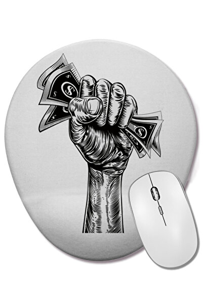 BASKI DÜNYASI Sociedade Mouse Pad oval cu suport pentru încheietura mâinii