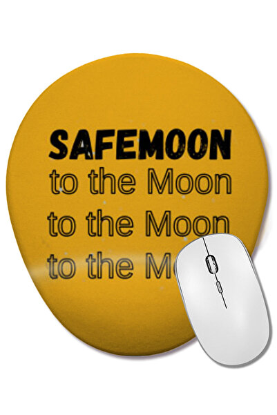 BASKI DÜNYASI Safemoon To The Moon Mouse Pad oval cu suport pentru încheietur...