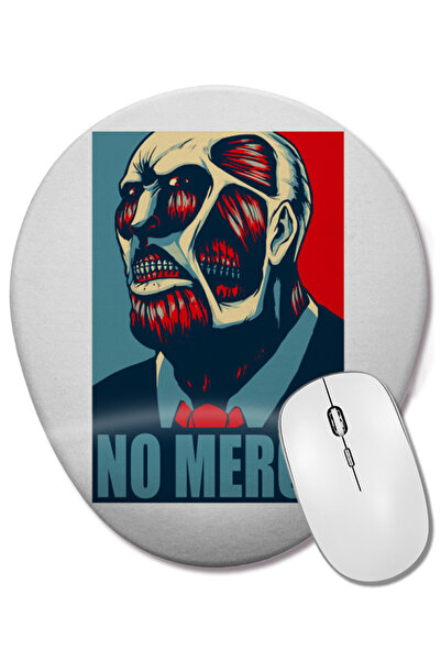 BASKI DÜNYASI Attack On Titan Colossal Titan For President Mouse Pad oval cu ...