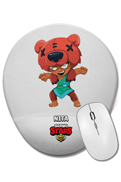 BASKI DÜNYASI Mouse Pad oval Brawl Stars Nita cu suport pentru încheietura mâinii