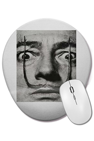 BASKI DÜNYASI Mouse Pad oval Dali cu suport pentru încheietura mâinii