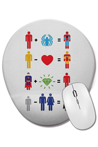 BASKI DÜNYASI Herois овална подложка за мишка с опора за китката