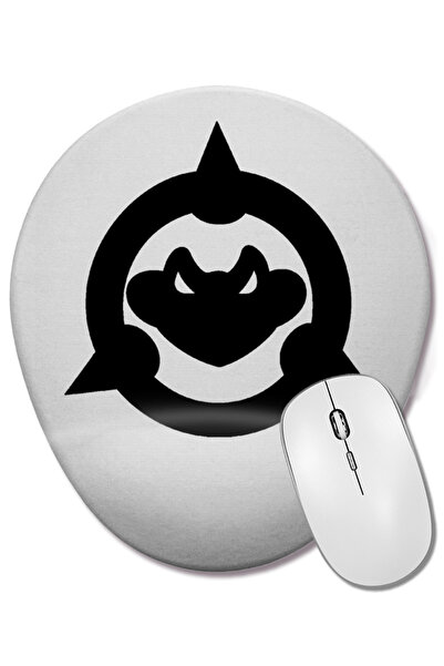 BASKI DÜNYASI Battletoads Logo preta Mouse Pad oval cu suport pentru încheietura mâinii