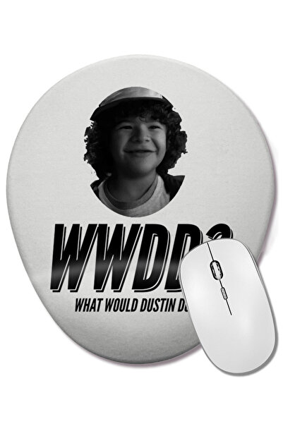 BASKI DÜNYASI Ce ar face Dustin? Mouse pad oval cu suport pentru încheietura mâinii Stranger Things