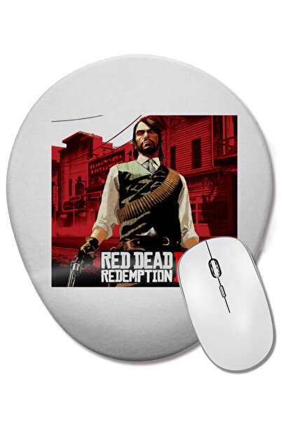BASKI DÜNYASI Red Dead Redemption 2 08 Mouse Pad oval cu suport pentru încheietura mâinii