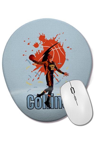 BASKI DÜNYASI John Collins Vintage Art Legend Basketball Gif Οβάλ ποντίκι με ...