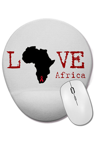 BASKI DÜNYASI Ορθοπεδικό οβάλ ποντίκι με στήριγμα καρπού I Love Africa