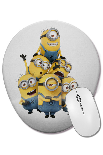 BASKI DÜNYASI Mouse Pad oval Minions 2 cu suport pentru încheietura mâinii