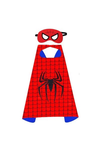 TWOXPLUS Spiderman Avengers Cape + Mask Costume Set 70X70 cm No:1