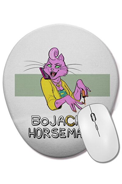 BASKI DÜNYASI Mouse Pad oval BoJack Horseman 01 cu suport pentru încheietura ...