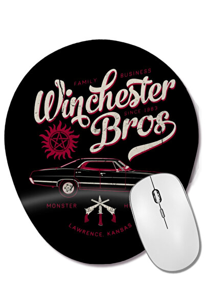 BASKI DÜNYASI Mouse Pad oval Supernatural Winchester Bros cu suport pentru în...