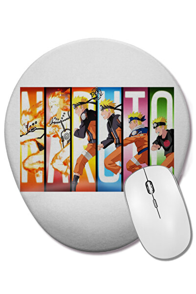 BASKI DÜNYASI Mouse Pad oval Naruto Anime cu suport pentru încheietura mâinii