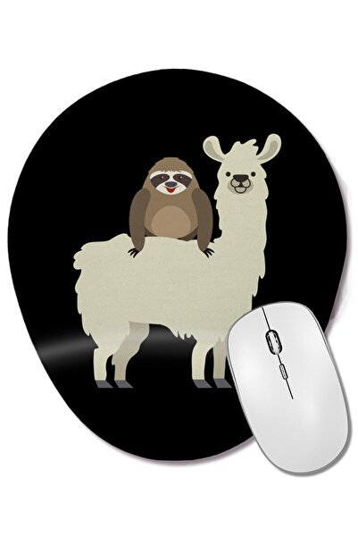 BASKI DÜNYASI Mouse Pad oval cu suport pentru încheietura mâinii, cu un leneș...