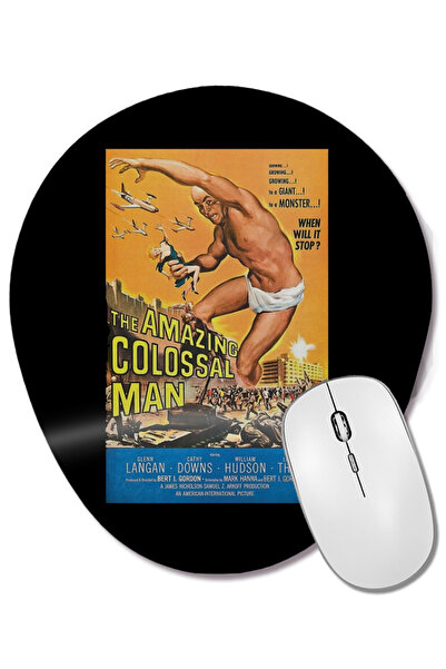 BASKI DÜNYASI Mouse Pad oval Amazing Colossal Man cu suport pentru încheietura mâinii