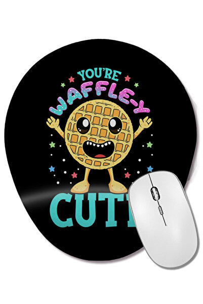 BASKI DÜNYASI Drăguț și amuzant You're Waffle-y Cute Waffle Pun Mouse Pad ova...