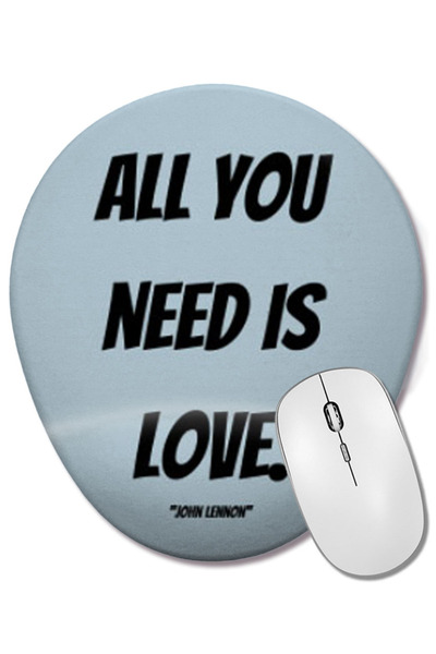 BASKI DÜNYASI Mouse Pad oval cu suport pentru încheietura mâinii cu citat de ...