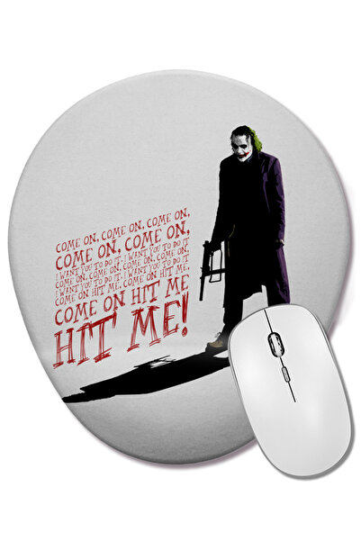 BASKI DÜNYASI Mouse Pad oval Joker 01 cu suport pentru încheietura mâinii