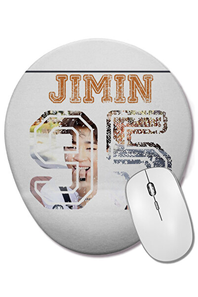 BASKI DÜNYASI Mouse Pad oval Bts Jimin 008 cu suport pentru încheietura mâinii