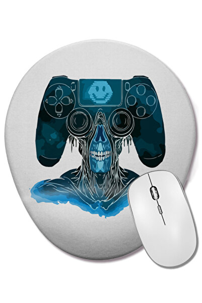 BASKI DÜNYASI Mouse Pad oval Alien Ps cu suport pentru încheietura mâinii