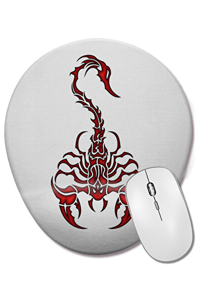 BASKI DÜNYASI Mouse Pad oval Escorpion Red cu suport pentru încheietura mâinii