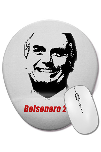 BASKI DÜNYASI Mouse Pad oval Bolsonaro Eleiçoes cu suport pentru încheietura mâinii