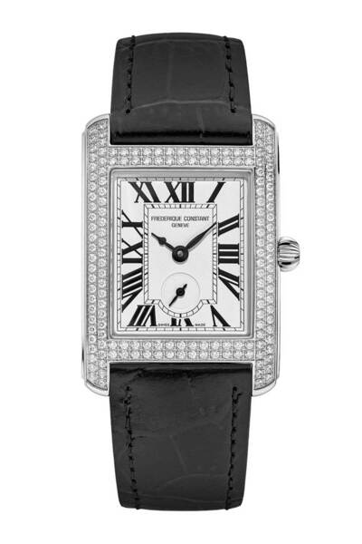 Frederique Constant FC-235S2D6 Ladies Watch Classic Karree 158 Diamonds 25mm 3ATM