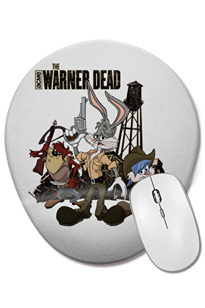 BASKI DÜNYASI Mouse Pad oval Warner Dead cu suport pentru încheietura mâinii