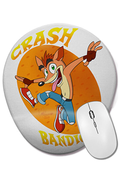 BASKI DÜNYASI Mouse Pad oval Crash Bandicoot Naughty Dog cu suport pentru înc...