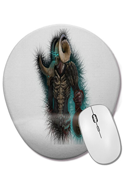 BASKI DÜNYASI Οβάλ ποντίκι ποντικοποιίας με σχέδιο Spike Bones με στήριγμα κα...