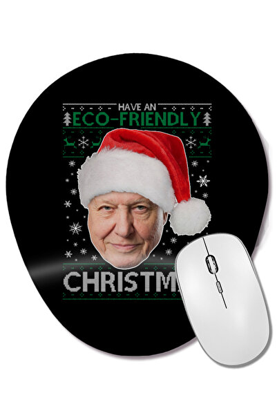 BASKI DÜNYASI David Attenborough are un mouse pad oval tricotat, ecologic, cu...