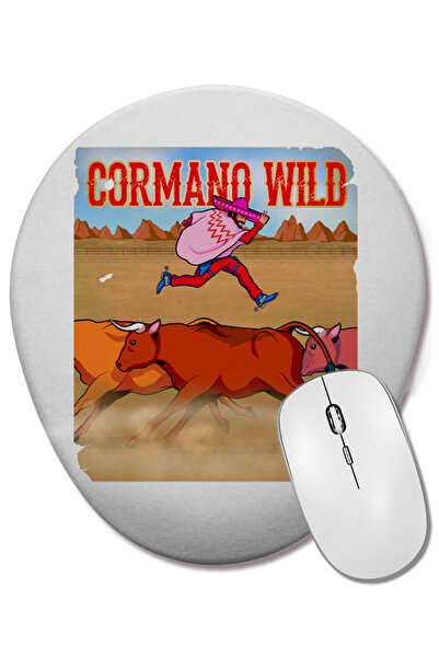 BASKI DÜNYASI Mouse Pad oval Cormano Wild Sunset Riders cu suport pentru încheietura mâinii