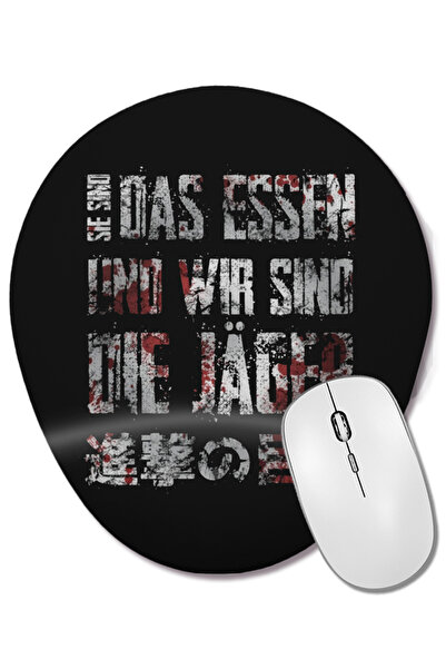 BASKI DÜNYASI Shingeki No Kyojin Attack On Titan Mouse Pad oval cu suport pen...