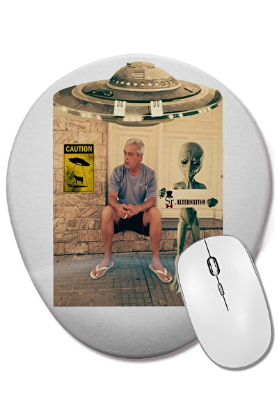 BASKI DÜNYASI Mouse Pad oval Abduzido cu suport pentru încheietura mâinii