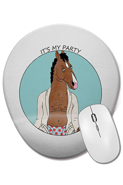 BASKI DÜNYASI Bojack Horseman 03 Οβάλ ποντίκι με οπίσθια υποστήριξη καρπού