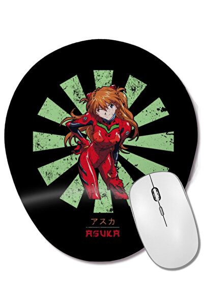 BASKI DÜNYASI Asuka Evangelion Retro Ιαπωνικό Οβάλ Ποντίκι με Στήριγμα Καρπού