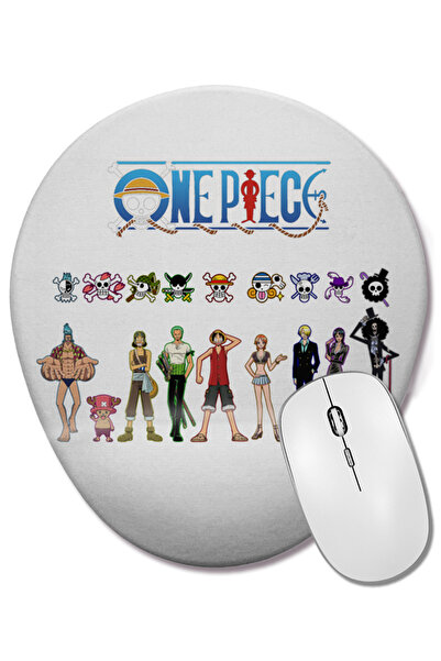 BASKI DÜNYASI Piratas One Piece 04 Mouse Pad oval cu suport pentru încheietur...
